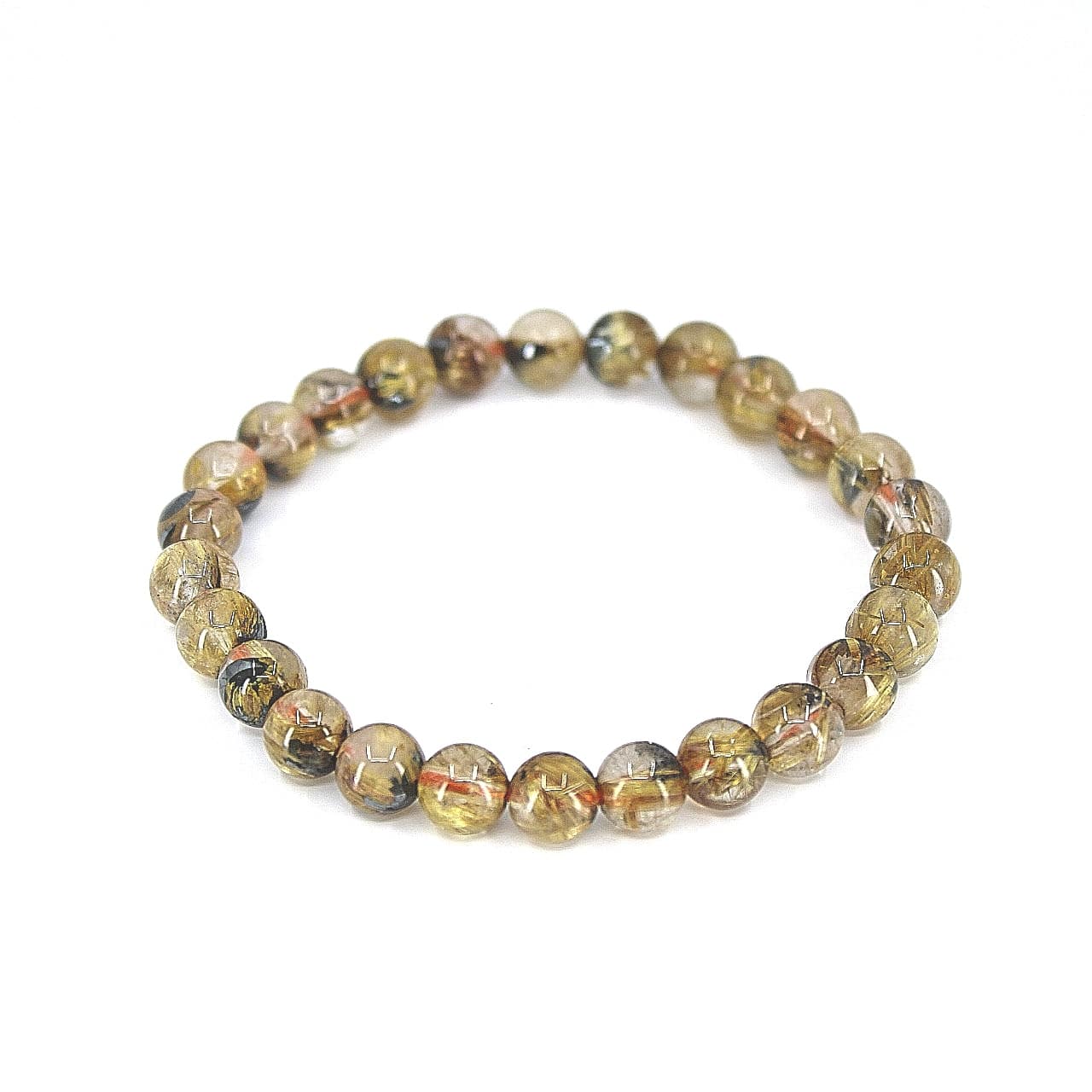 Bracelet Cristal de Roche Rutile Hématite