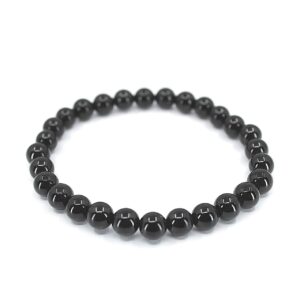 Bracelet Tourmaline Noire en perles de 6 mm, qualité QA