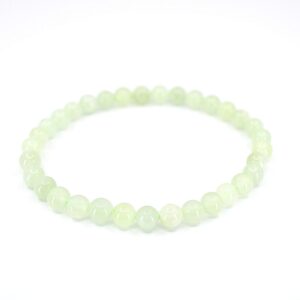 Bracelet en Jade de Chine à perles rondes de 6 mm