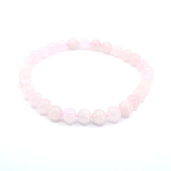 Bracelet Quartz Rose en perles roses de 6 mm