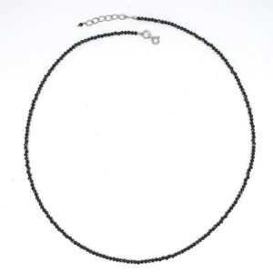 Collier facetté Spinelle Noire – Image 2