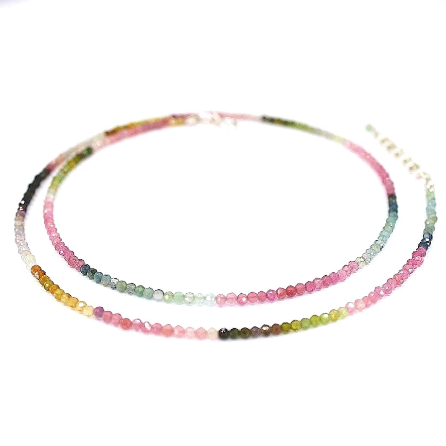Collier facetté Tourmaline Multicolore – Image 2