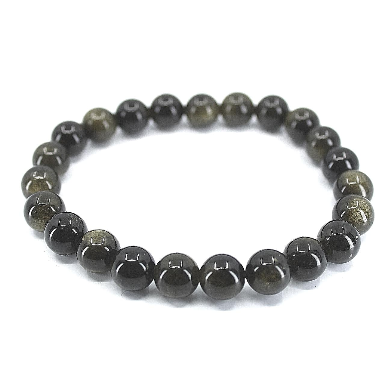Bracelet Obsidienne Dorée – Image 2