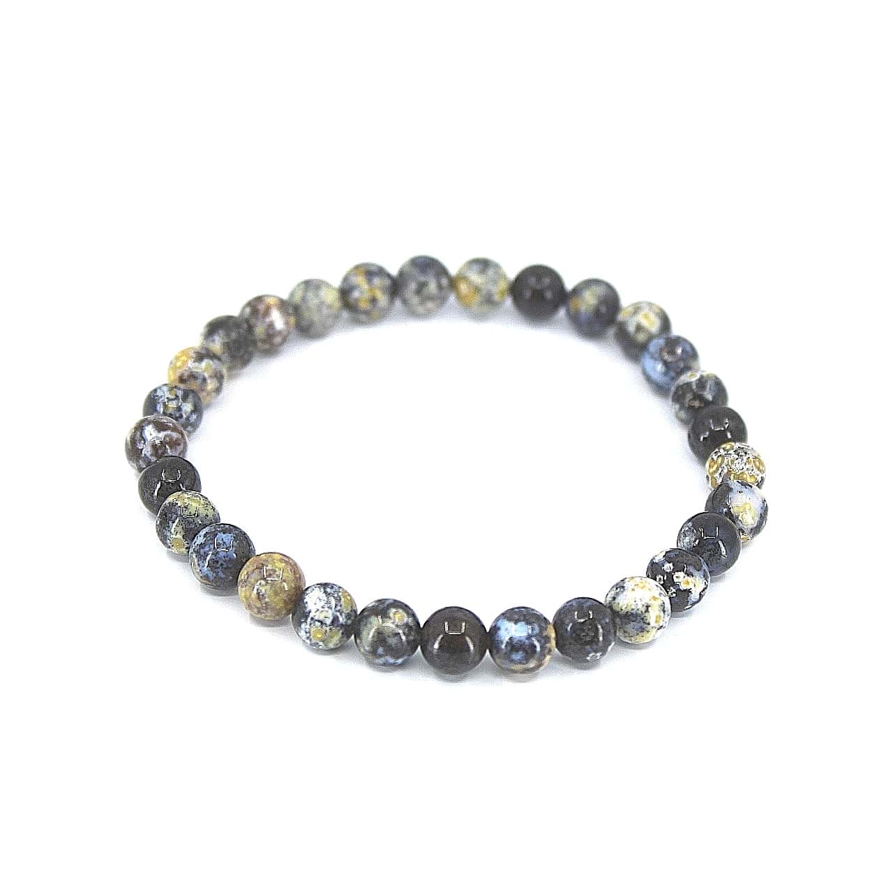 Bracelet en Jaspe Océan Bleu à perles de 6 mm