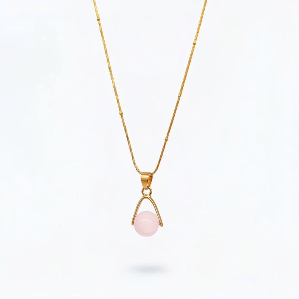 Collier Création Quartz Rose – Image 3