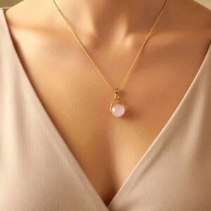 Collier Création Quartz Rose